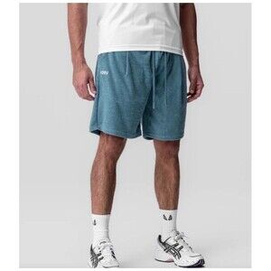 ASRV Towel Terry Relaxed Shorts Storm Blue NWT Retail $88 Mens Size XS